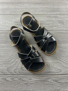 Salt Water Sandals by Hoy Black Strappy Open-Toe Sandals
